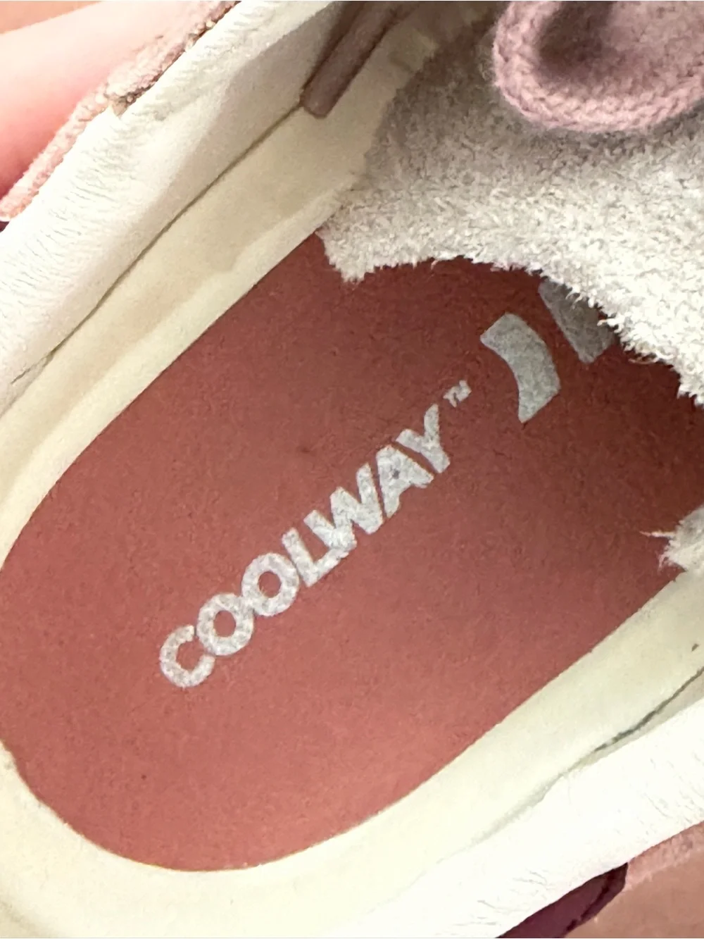 Coolway Pink Suede Low-Top Sneakers with Gum Sole